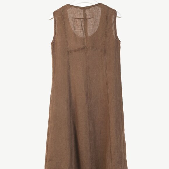 Weekend Max Mara Brown Linen Tank Dress - Picture 2 of 7